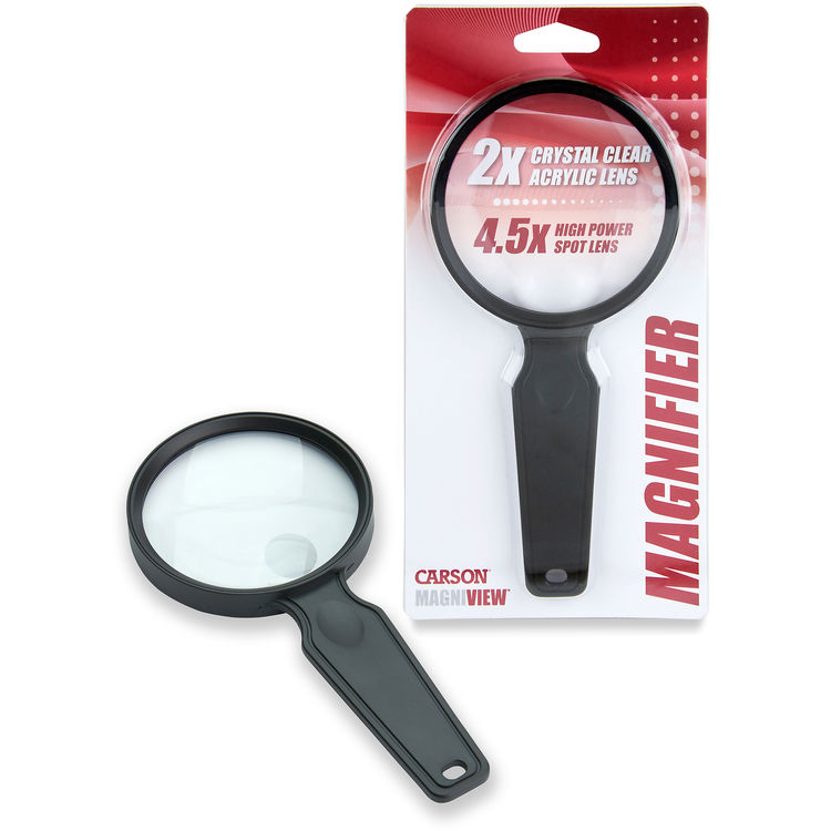 Kính lúp có cán cầm tay Carson Magniview 2x DS-36 - Hàng Chính Hãng