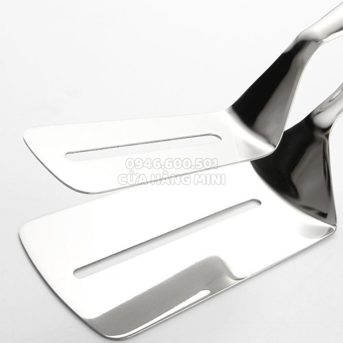 Dụng Cụ Kẹp Gắp, Lật, Chiên Đồ Ăn Bằng Inox 304 Đầu Vuông