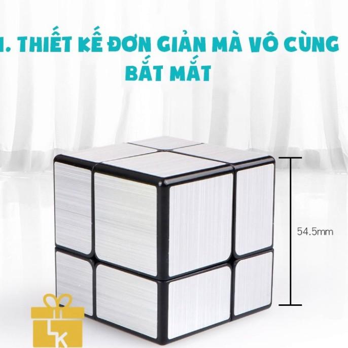 Rubik Biến Thể Rubik 2x2 Mirror Cube QiYi Khối Lập Phương Rubik Tráng Gương Bạc