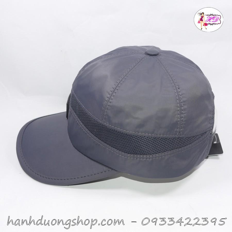 Nón kết vải dù & lưới kết hợp mặt da đẹp TS - TD18