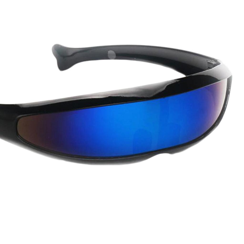 Hình ảnh 6pcs Futuristic Narrow Lens Visor Eyewear Sunglasses
