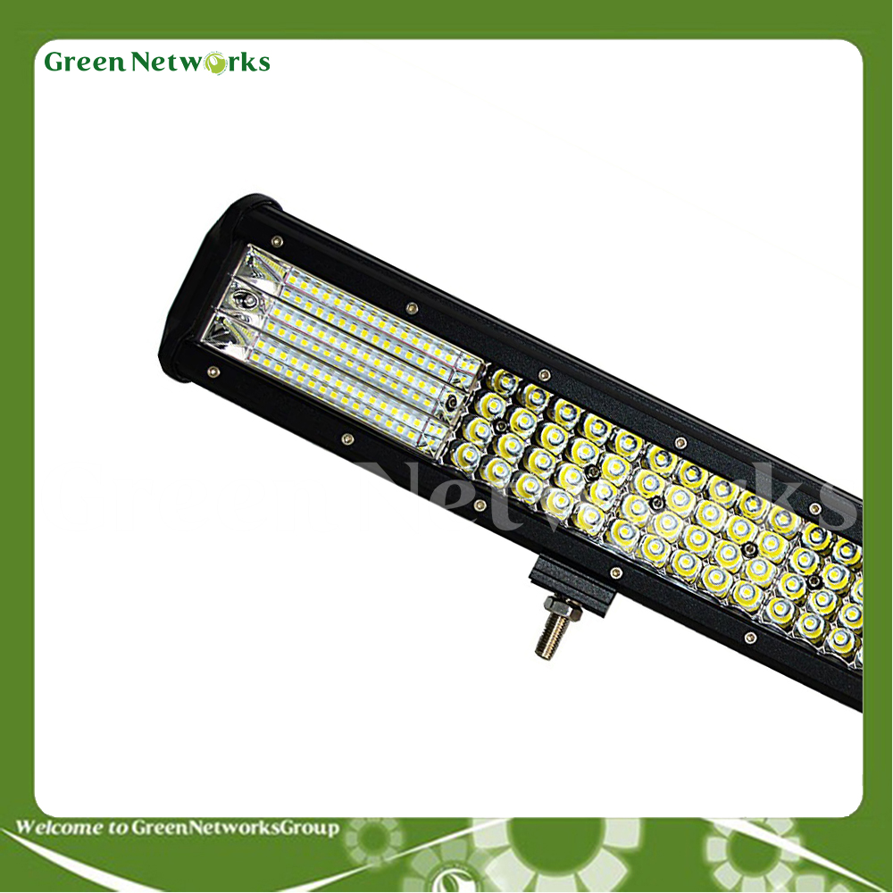 Đèn Led bar trợ sáng xe hơi xe tải 48 bóng tròn 2 màu trắng vàng Green Networks Group