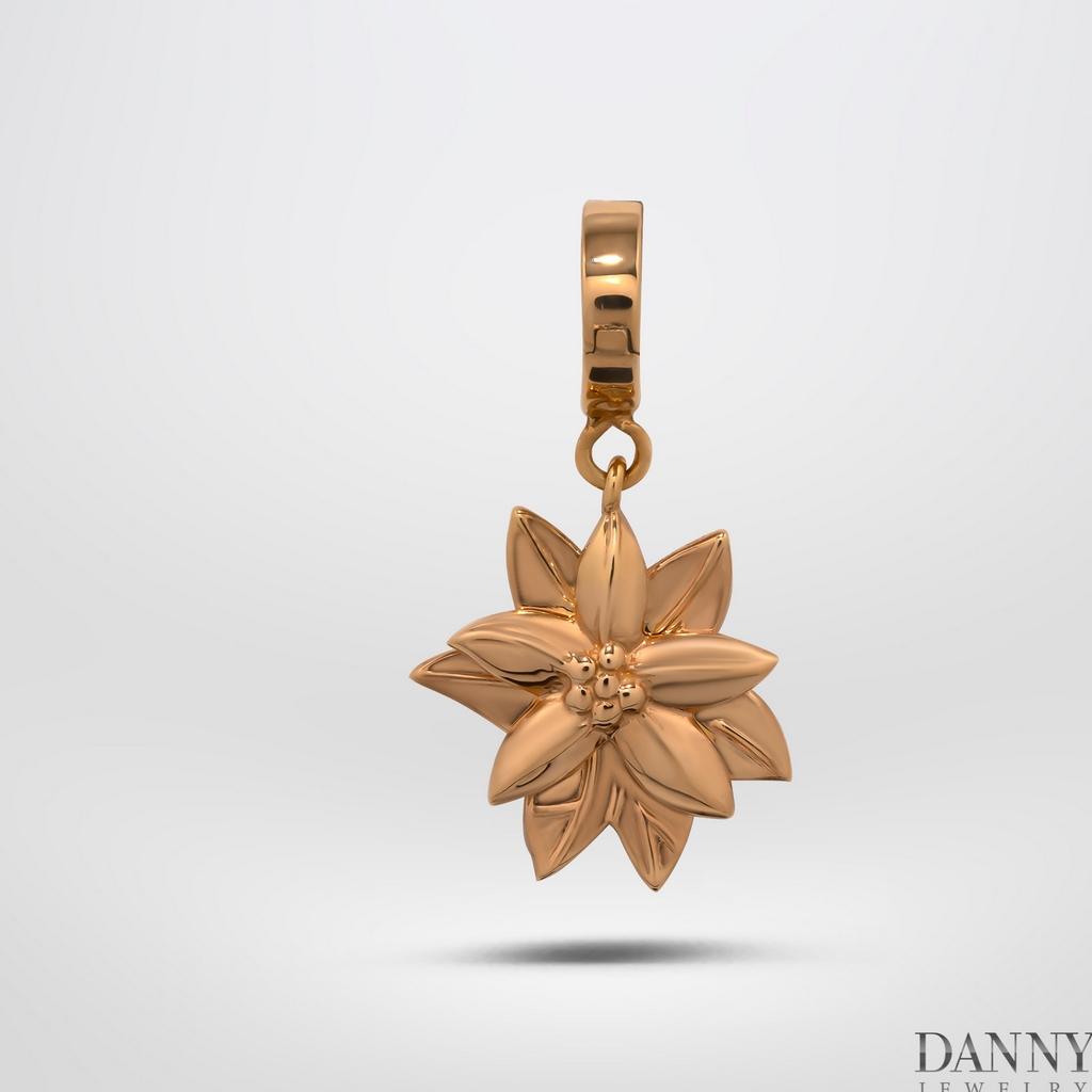 Charm Bạc 925 Danny Jewelry hồng Hoa Trạng Nguyên PK015S Xi Rhodium/Vàng