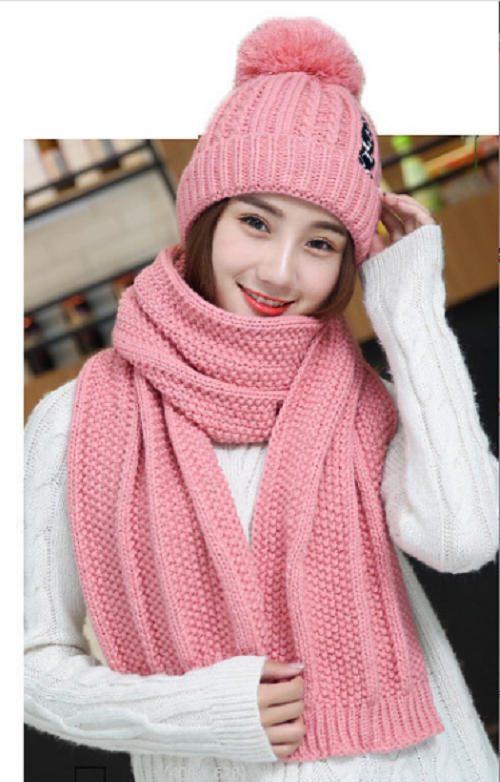 Bộ khăn mũ len phong cách Hàn mới nhất, sét nón len kèm khăn thời trang