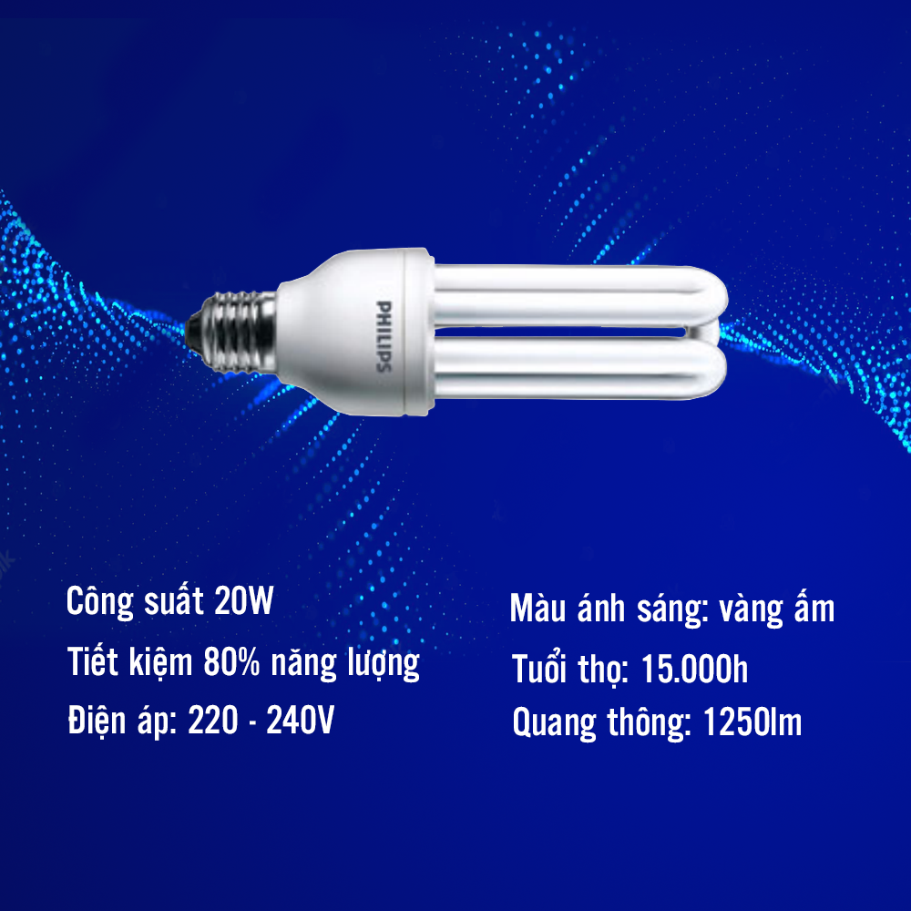 Bóng đèn Philips EcotoneHS 20W  E27 - Ánh sáng vàng