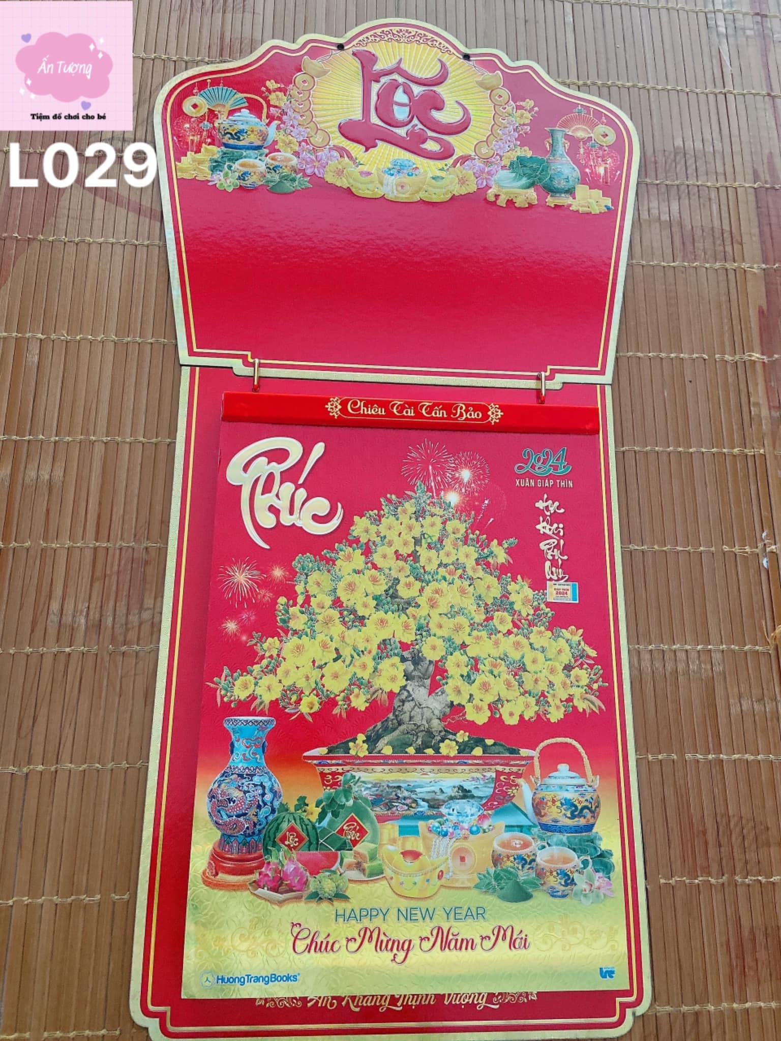 Bộ lịch Giáp Thìn 2024 - Lịch Bloc Cực Đại - chủ đề " Phong Thuỷ - Thư Pháp”- L029