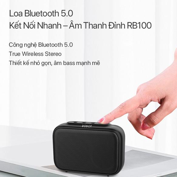 Loa Bluetooth Nghe Nhạc Mini 5.0 ROBOT, Hỗ trợ thẻ Micro SD &amp; USB - Hàng Chính Hãng