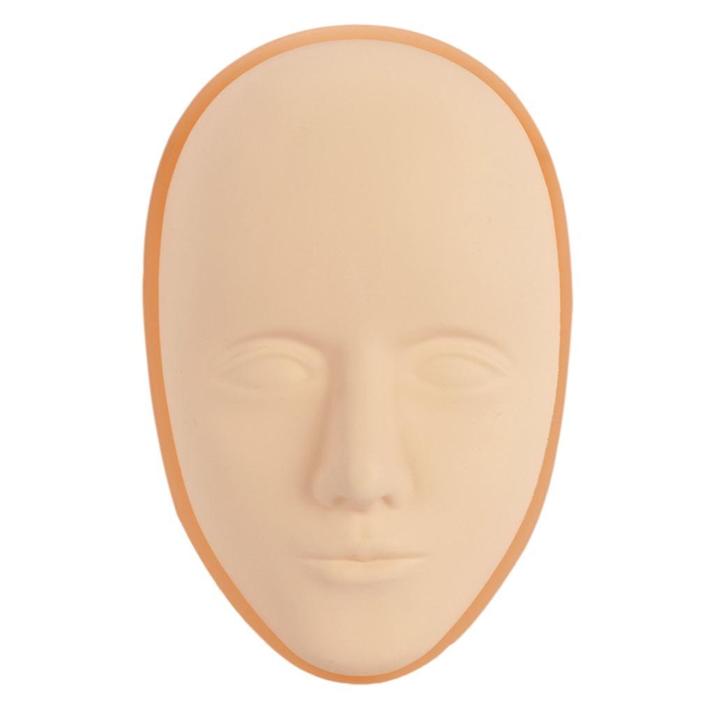 Reusable 5D Silicone Human Face Practice Skin w/Base for