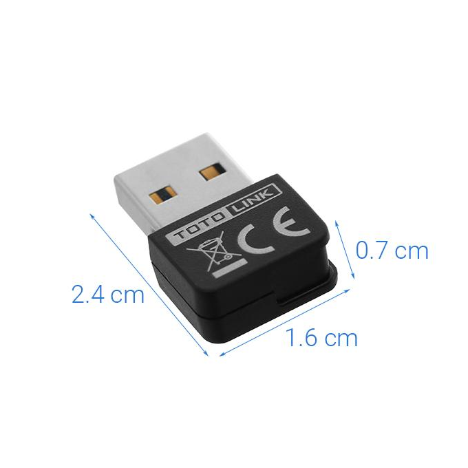 USB Wifi 150 Mbps Totolink N160USM Đen - Hàng chính hãng