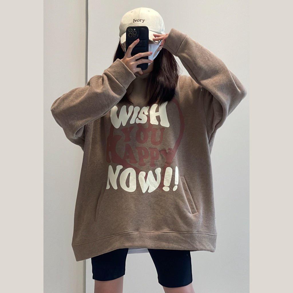 Áo khoac hoodie nỉ bông HAPPY form rộng unisex nam nữ Vuasivuare