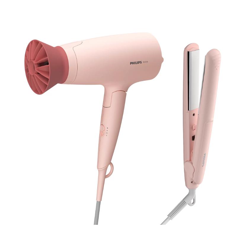 Bộ tạo kiểu tóc Philips BHP398/00 Gồm 1 Máy ép tóc + 1 Máy sấy tóc - tạo kiểu tóc dễ dàng - nhanh - chuyên nghiệp