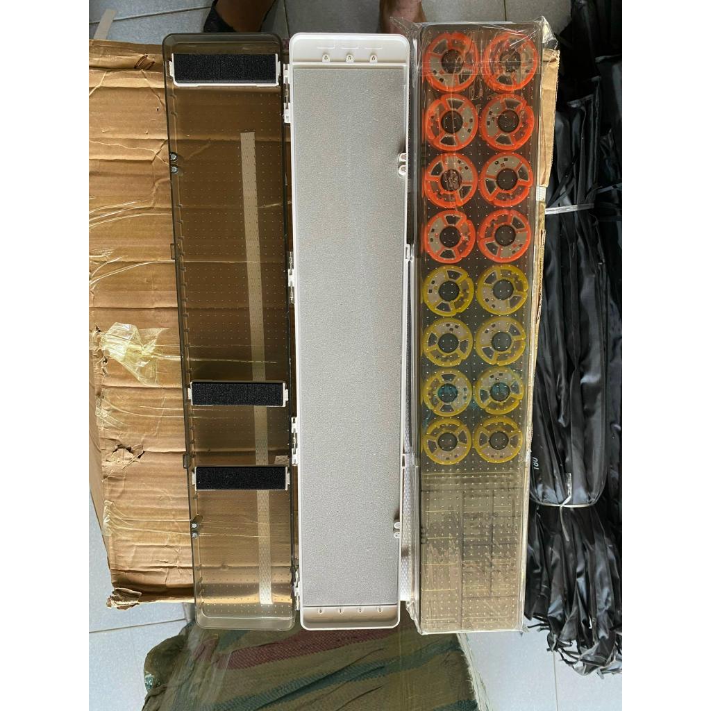 Hộp đựng phao, phụ kiện câu đài ABS 55cm cao cấp hộp đựng phao kèm 16 trục silicon siêu bền, chống nước