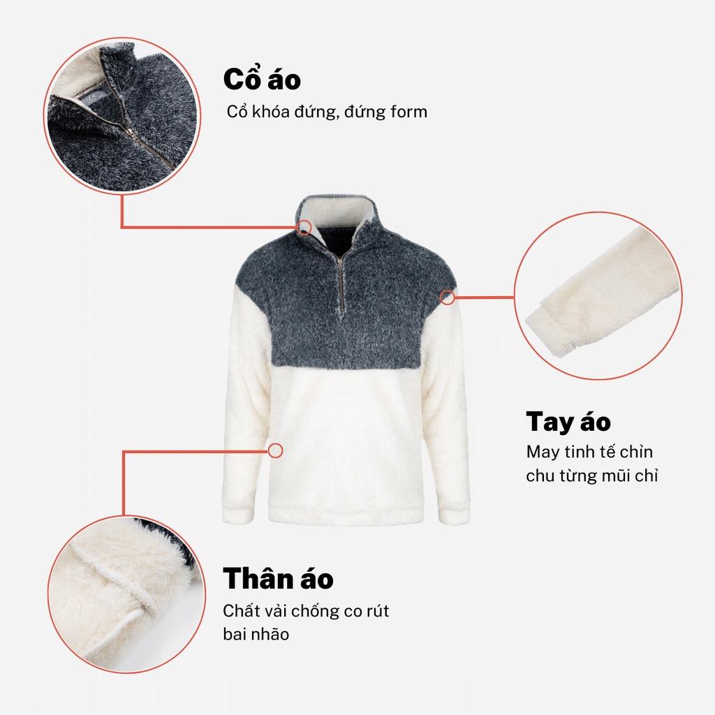 Áo khoác lông cừu dài tay nam CIZA cao cấp form Unisex siêu ấm thời trang mùa đông size S M L XL APDR05