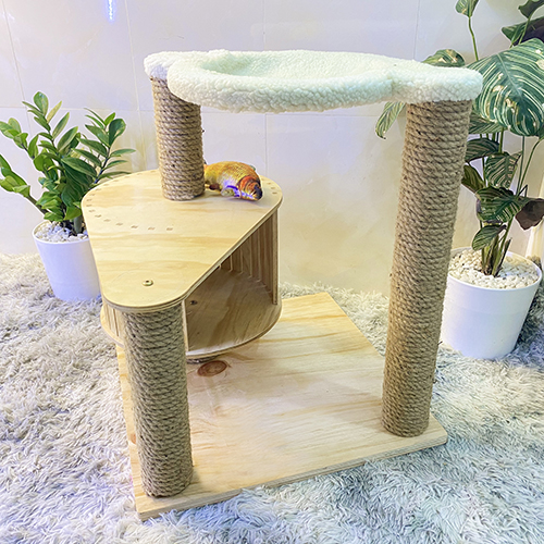 Cat tree – Trụ cào móng cho mèo có hộc gỗ độc đáo