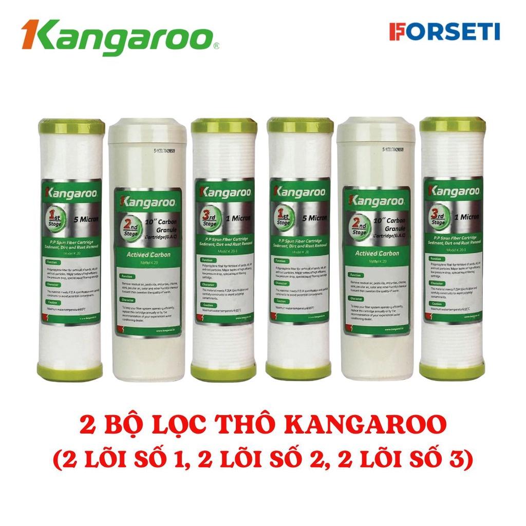 Combo 2 bộ lọc thô 123 cho máy lọ nước Kangaroo Hàng chính hãng