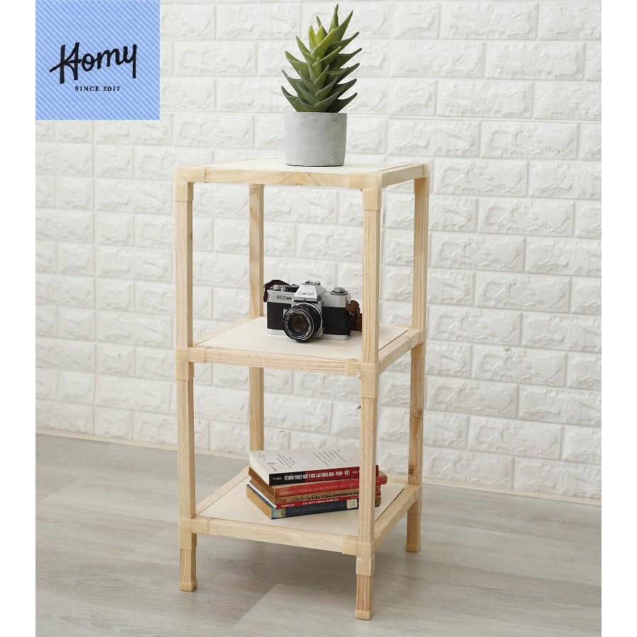 Kệ gỗ 3 tầng mini nhỏ gọn