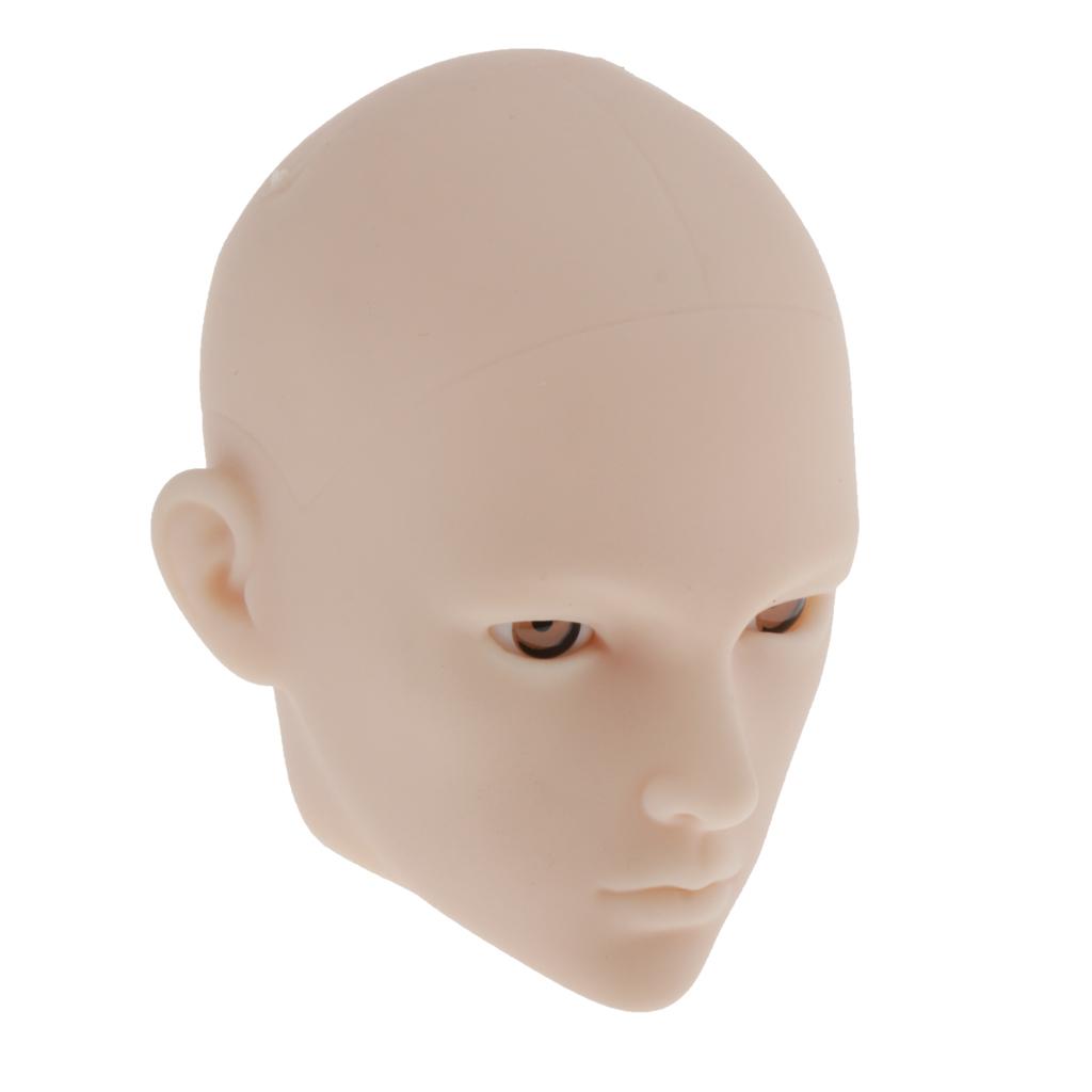 1/6 Doll Head Mold Without Eyes Kids DIY Making Supplies White Skin