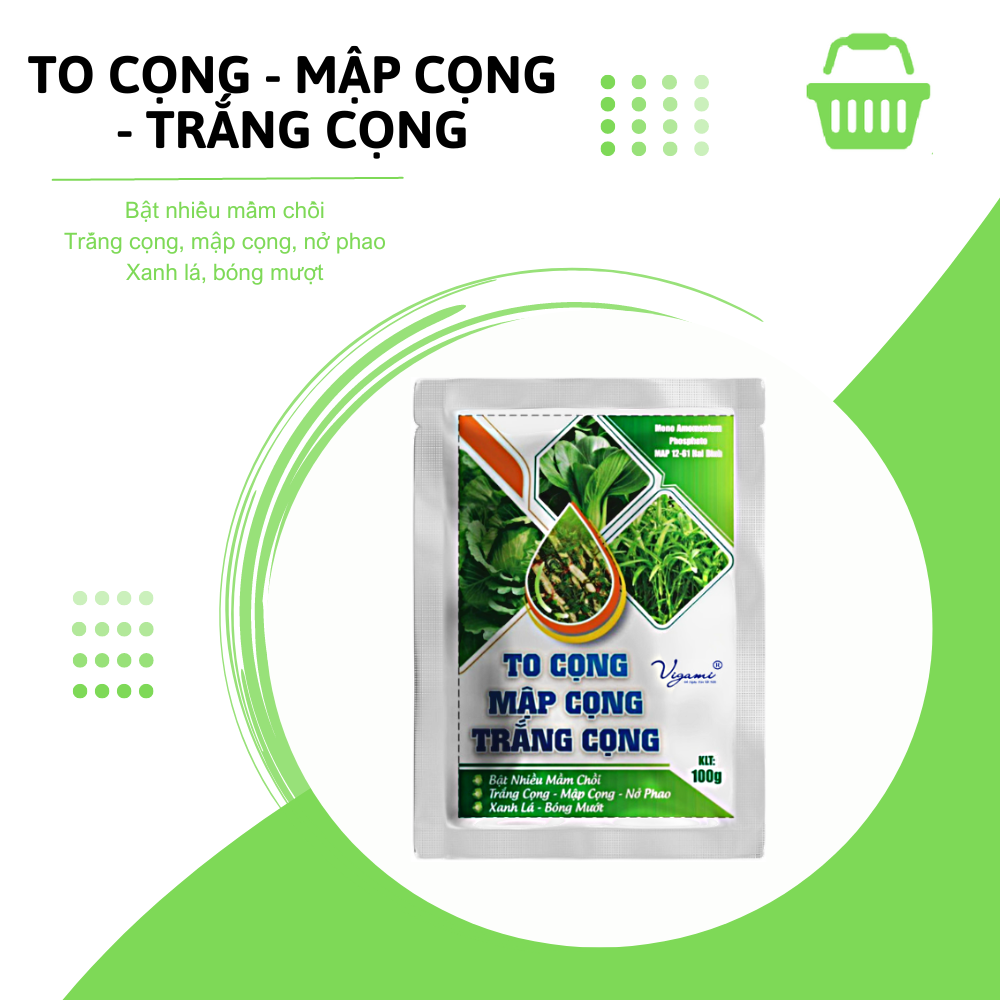 Phân Mono Amomonium Phosphate MAP 12-61 Hai Binh to cọng, mập cọng, trắng cọng 100G