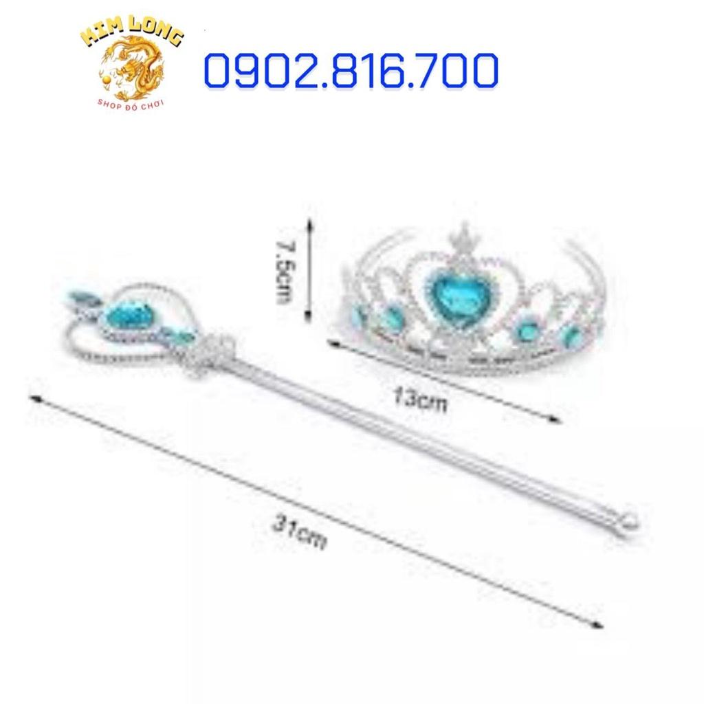 Set phụ kiện vương miện cài tóc cây phép thuật công chúa Elsa nữ hoàng băng giá Frozen cho bé gái