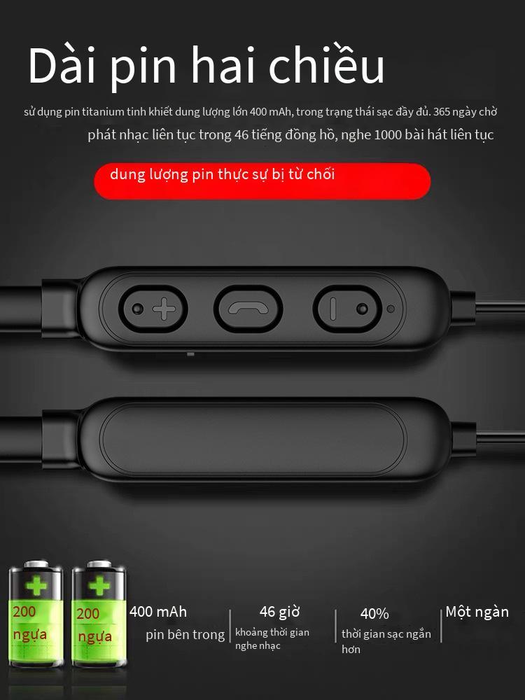 Ưu đãi nhất Tai nghe Bluetooth đeo cổ G01 treo cổ Tai nghe Bluetooth không dây loa siêu trầm chờ siêu dài tai nghe bluetooth phổ thông