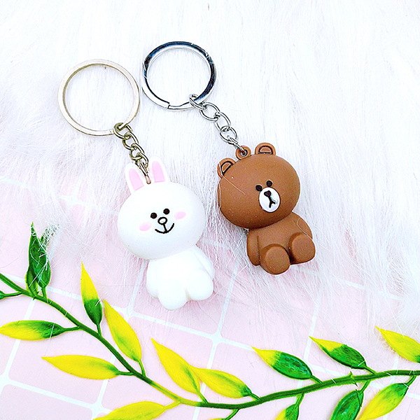 Móc khóa gấu Brown và thỏ Cony