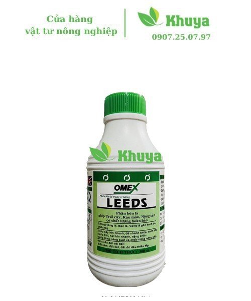 Phân bón lá Omex Leeds 500ml Chống vàng, bạc và vàng lá gân xanh