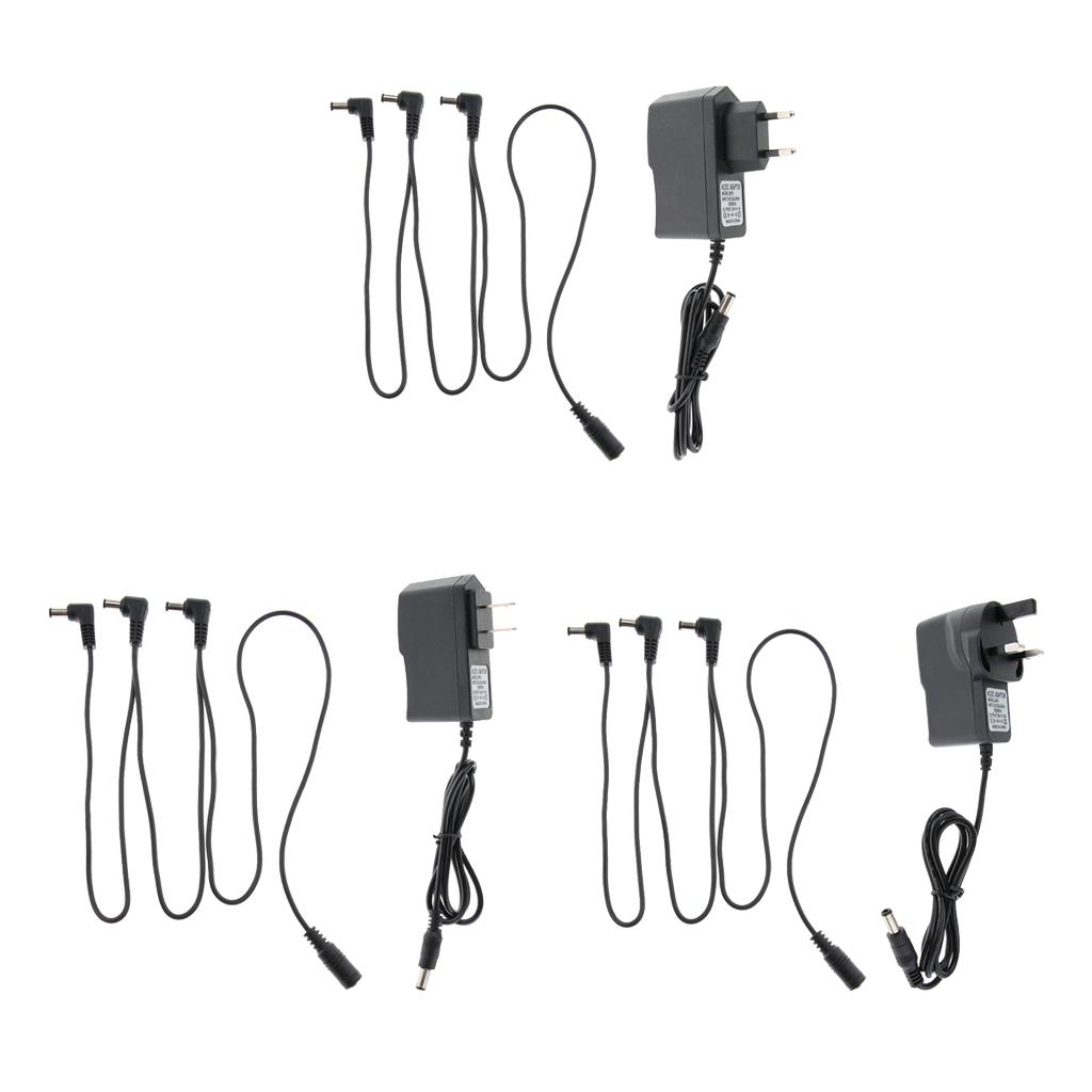 EU Standard Guitar Effector Power Supply Adapter Charger Cable Parts