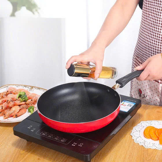 Bình phun xịt dầu ăn thủy tinh nắp bọc inox 304 100ml