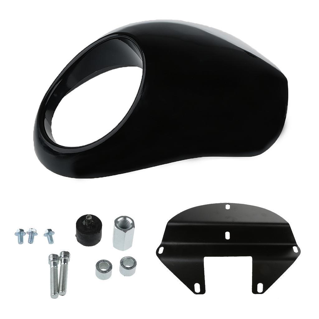 Plastic Motorcycle Cover Headlight Front Visor Fairing Accessory Black for