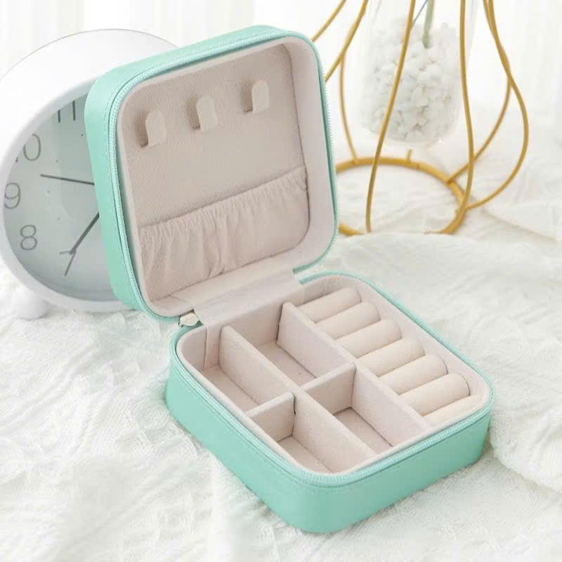 Hộp Đựng Trang Sức PVN51311 Bằng Vải Nhung Có Dây Khóa Kéo Tiện Dụng Cho Du Lịch - HÀNG CHÍNH HÃNG MINIIN
