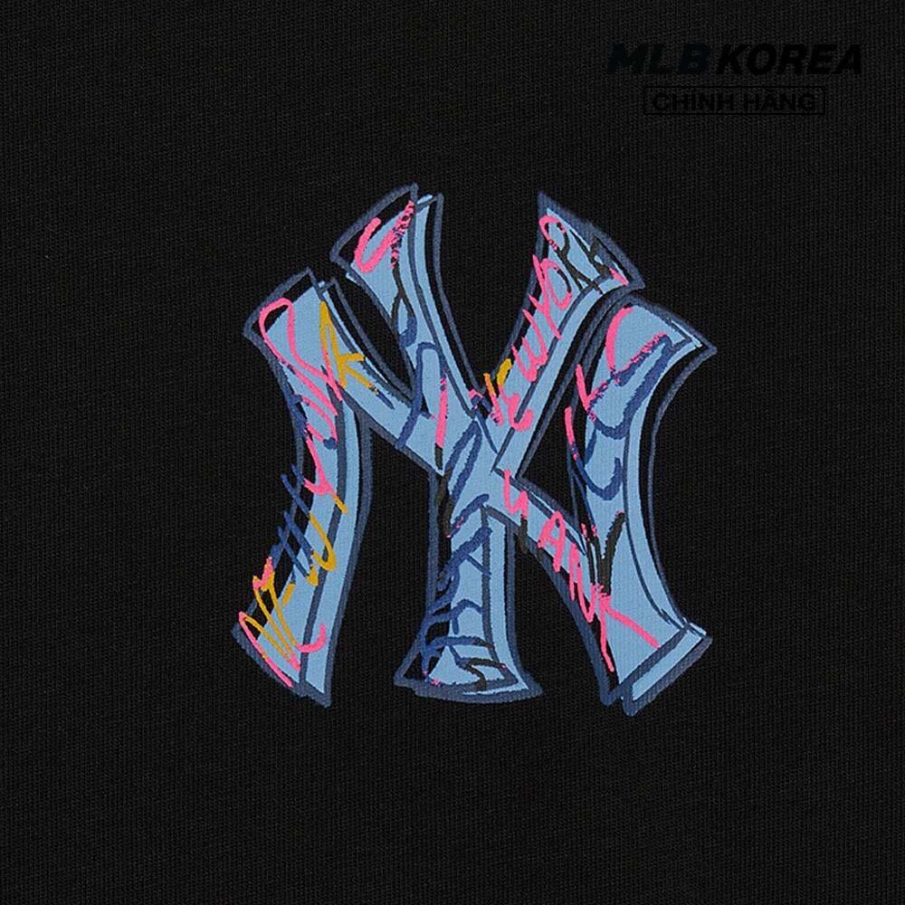 MLB - Áo thun unisex cổ tròn tay dài hiện đại 3ATS