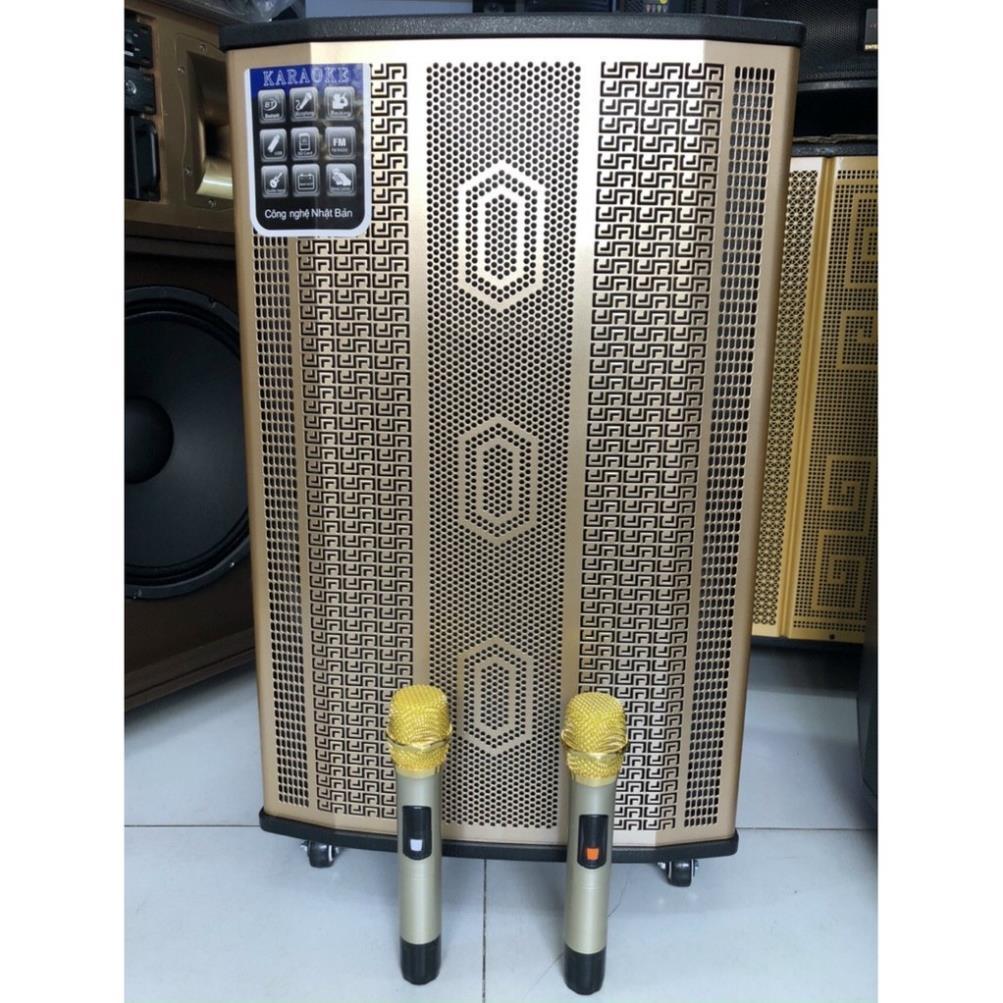 Loa kéo karaoke di động công suất lớn Bose BH 6110 gỗ 4 tất kèm 2 micro không dây