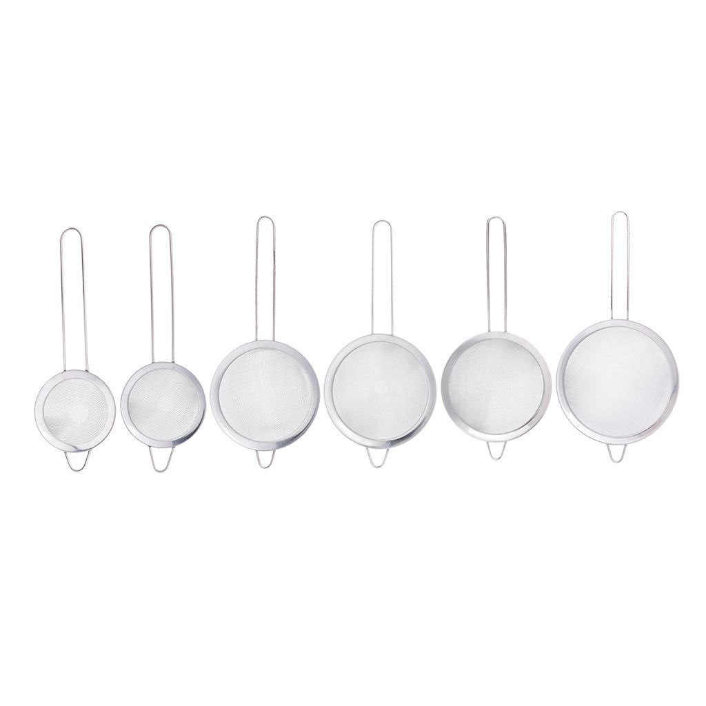 Stainless Steel Fine Mesh Strainer Bowl Drainer Sieve Colander Sifter 7/9/12/14/16/18cm
