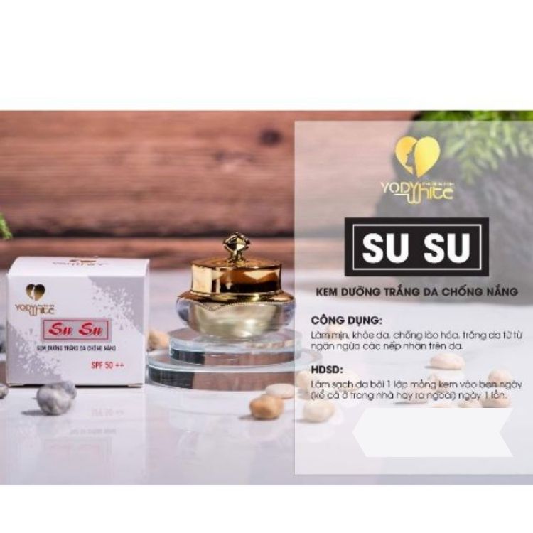 Kem chống nắng Su Su SPF 50 -  dành cho da khô Yody White Phương Anh hộp -10g