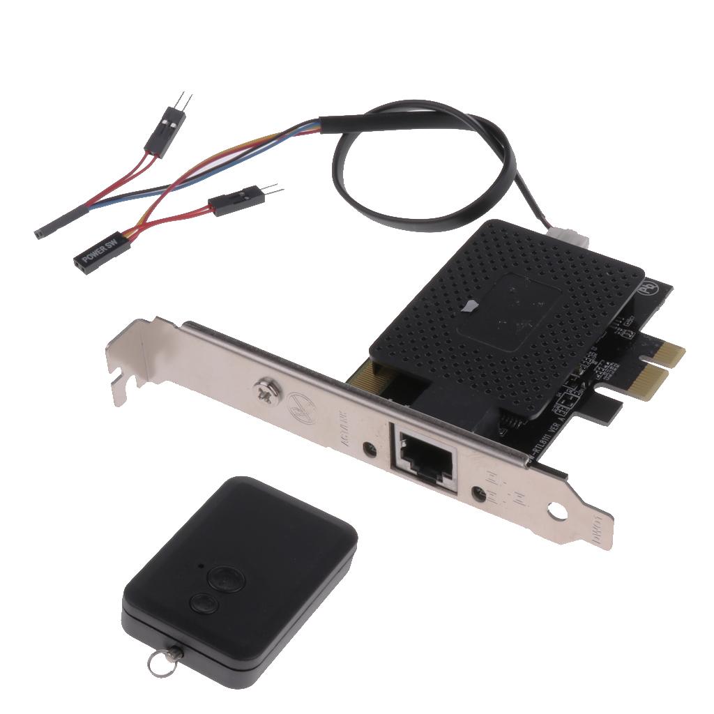PCI-E Network Controller Card Lan Adapter &Computer Remote Controller
