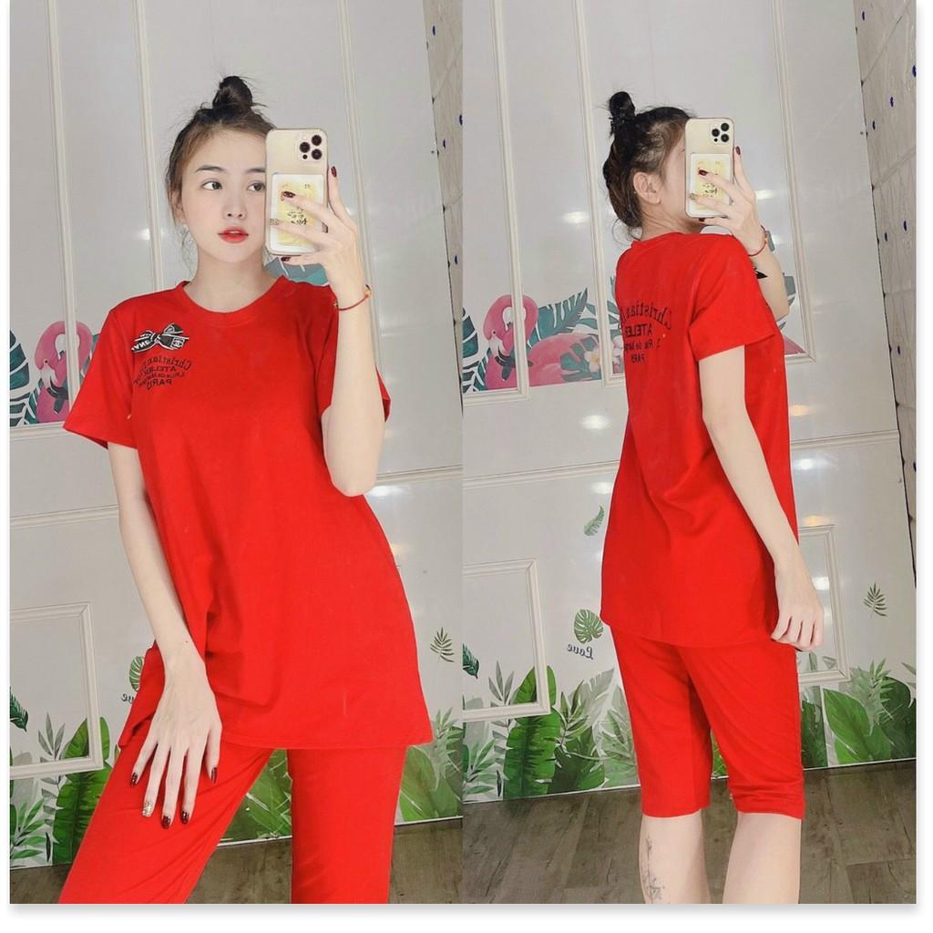 SET ĐỒ BỘ THUN NỮ,THIẾT KẾ HỌA TIẾT XINH XẮN,CHẤT LIỆU VÃI CO GIẢN 4C THỜI TRANG KME.STORE
