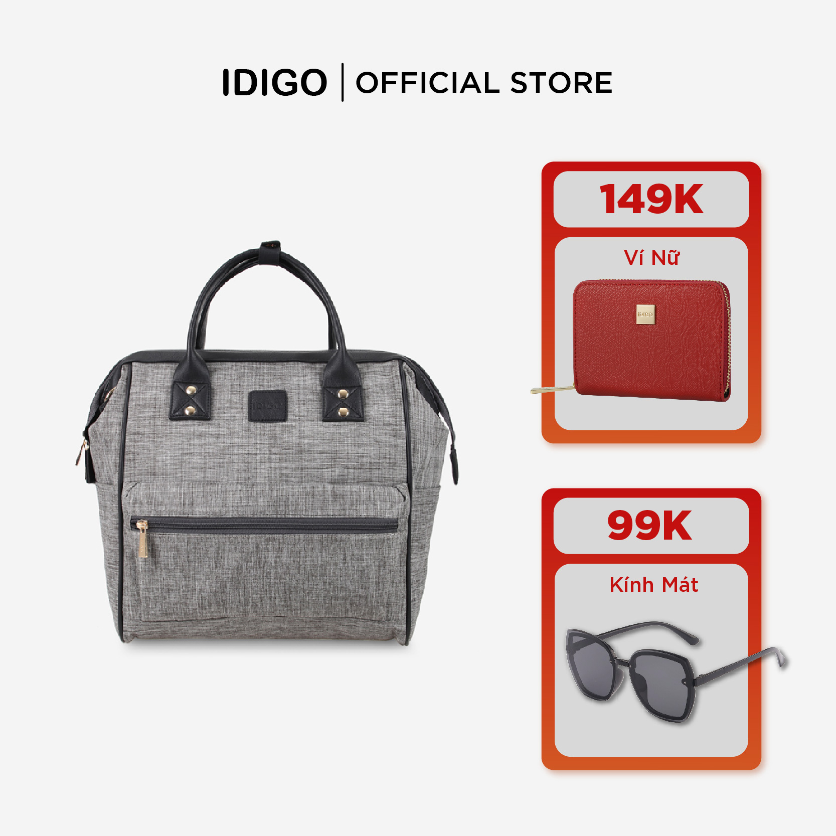 Balo du lịch unisex đa năng dáng chữ nhật IDIGO UBP2-418-00