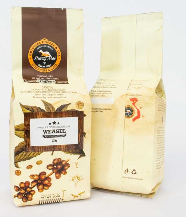 Cà Phê Chồn Hương Mai Cafe Weasel Coffee - Cà Phê Pha Phin Không Pha Trộn, Không Hương Liệu - Dạng Bột 250g