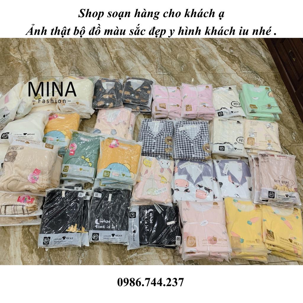 Bộ Đồ Ngủ Dài Tay Thu Đông Phong Cách Hàn Quốc