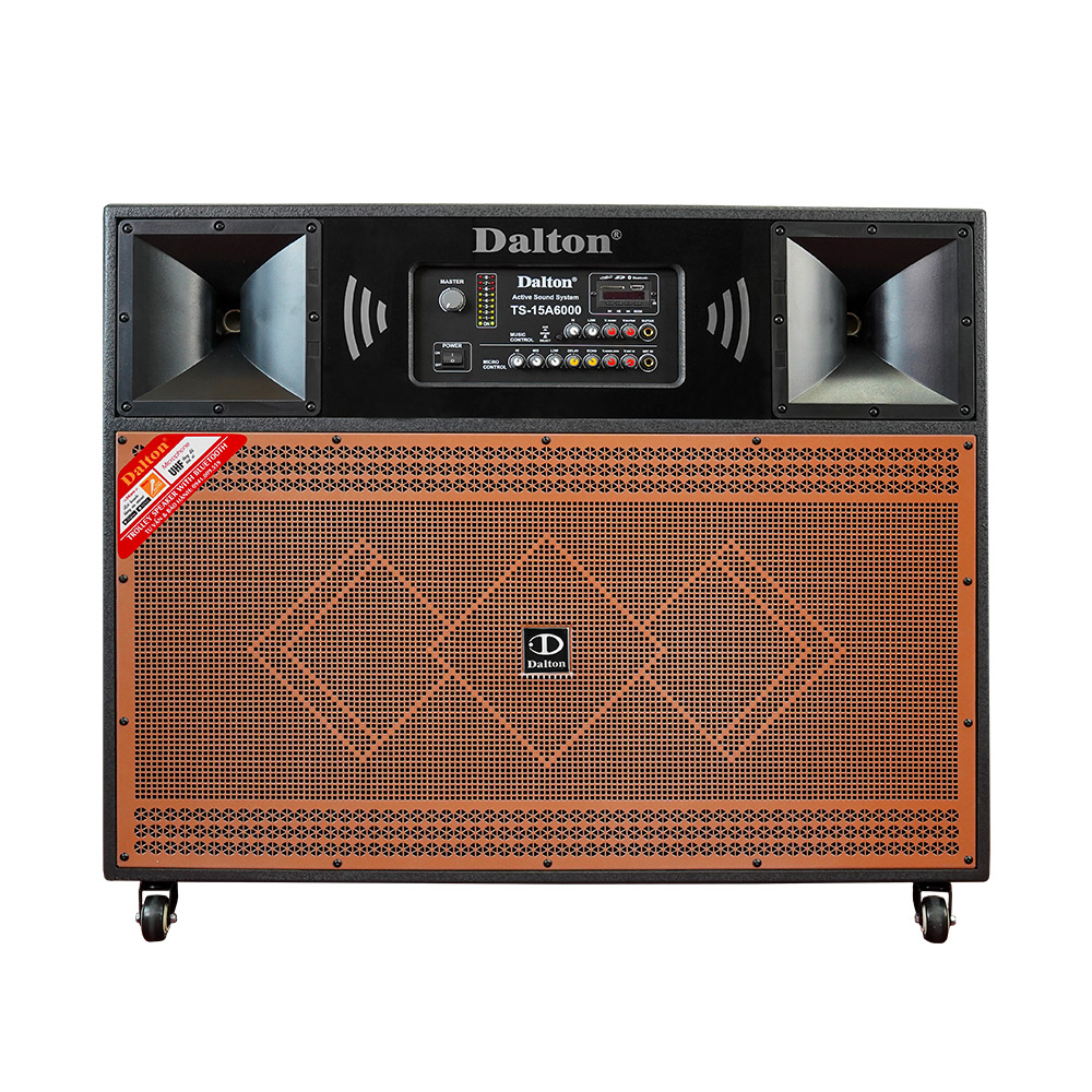 Loa karaoke công suất lớn 2200W TS-15A6000, hàng chính hãng Dalton Loa bass: 15 inch x 2 (2 loa 4 tấc), Loa treb: 1.5 inch x 2 (2 loa treb còi 5 inch- Bảo hành 12 tháng)