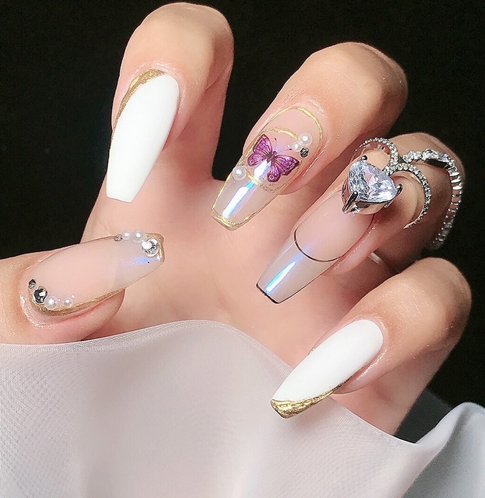 Sticker Dán Móng Bướm 3D Trang Trí Nail 7 Mẫu Đa Dạng Gắn Móng, Hình Dáng kích thước khác nhau, Có Thể Phối Hợp Nhiều Phong Cách Ý Tưởng Khác Nhau Phù Hợp Từng Trang Phục, Sự Kiện