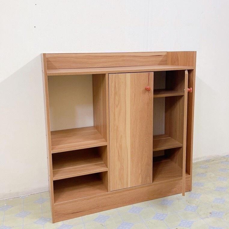 Tủ GỖ 2 GIAN để giày dép , để đồ MÀU NÂU