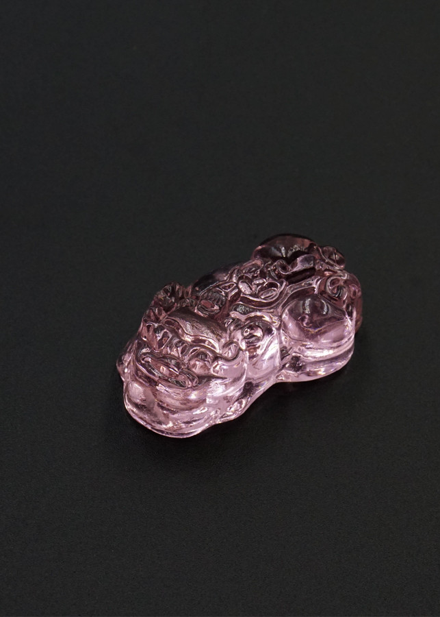 Mặt dây Tỳ Hưu đá Topaz hồng Tài Lộc - mạng Hỏa