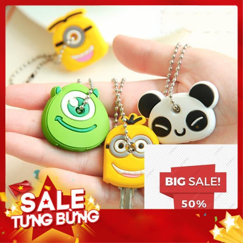 Móc khóa bọc chìa khóa hình thú hoạt hình dây đẹp dễ thương ngộ nghĩnh cute đáng yêu silicon