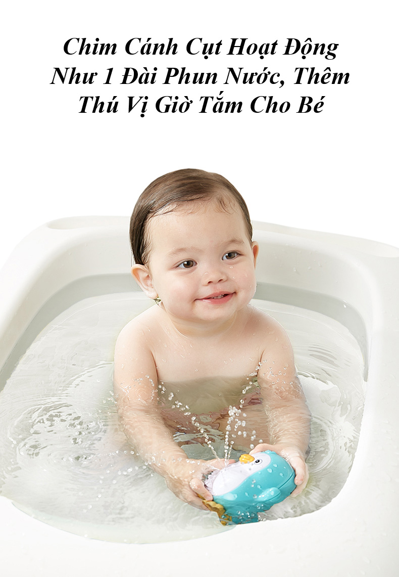 Đồ Chơi Tắm Chim Cánh Cụt Phun Nước - KUB