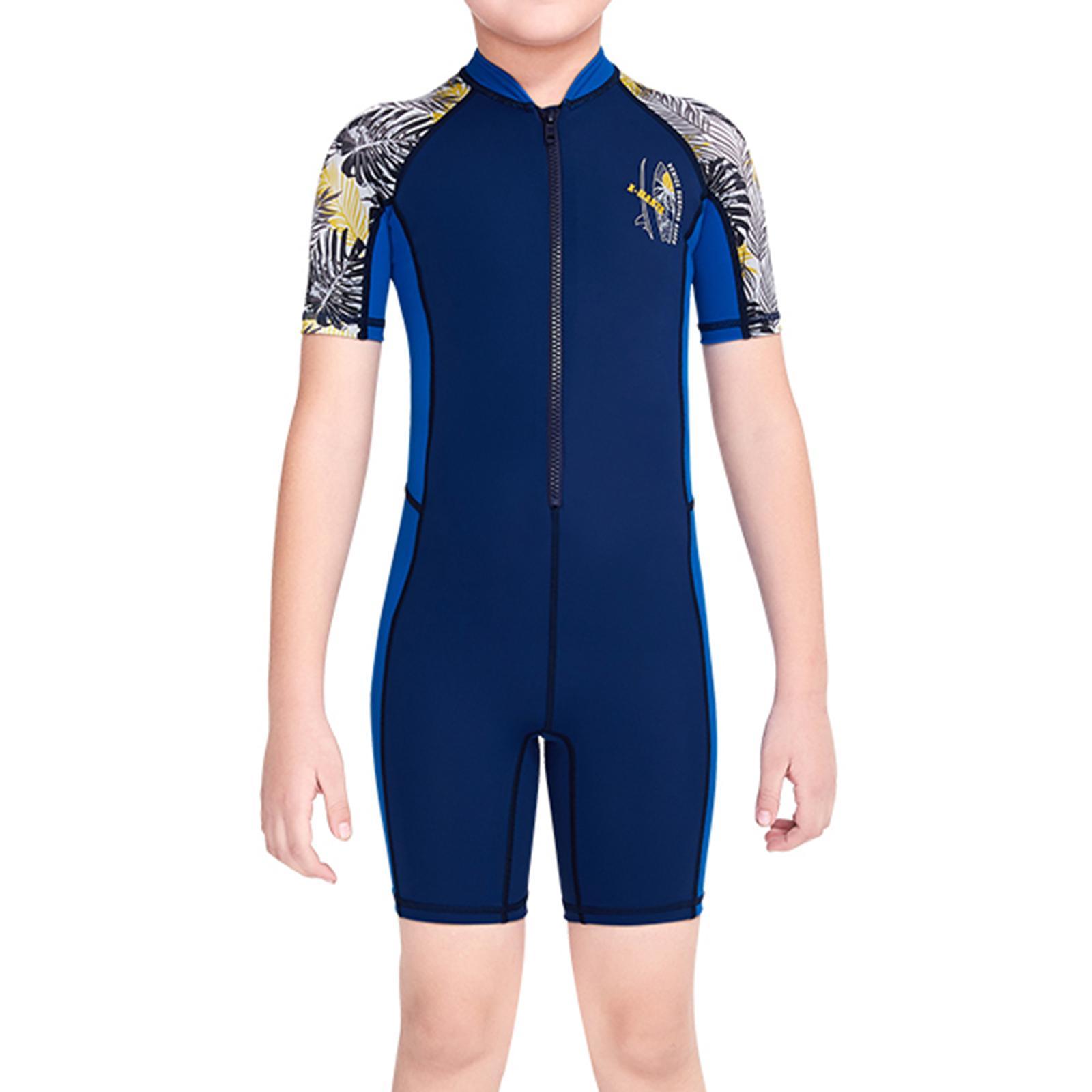 Wetsuit Swimsuit Swimming Snorkeling Child Short Sleeve Boys Girls Surfing