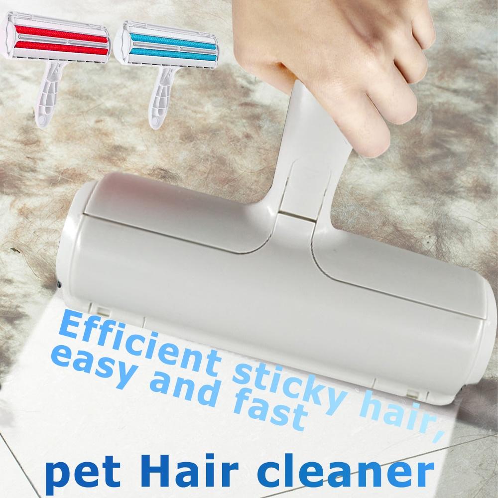 2-Way Pet Hair Remover Roller Fur Away Lint Sticking Roller Reusable Dog Cat Hair Cleaning Brush From Furniture Sofa Clothes