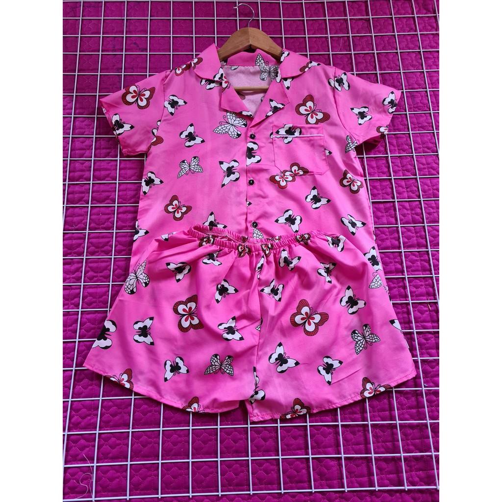 Bộ Pijama cộc nữ suông freesize kèm ảnh thật Vn25