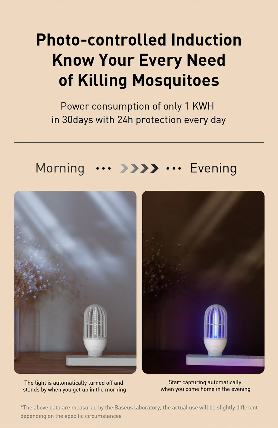 Đèn bắt muỗi, diệt côn trùng, đèn ngủ Baseus Linlon Lamp BASEUS LED Electric Mosquito Killer Fly