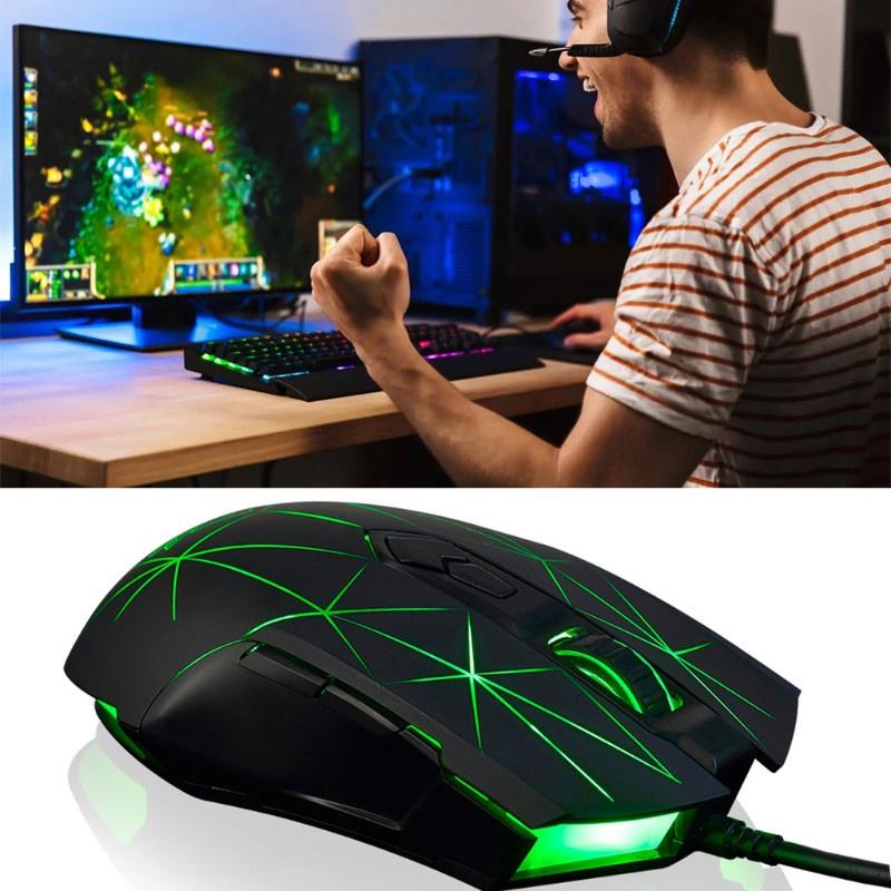 Chuột Gaming Hsv Aj52 Có Dây 7 Nút Bấm Và Đèn Led Rgb